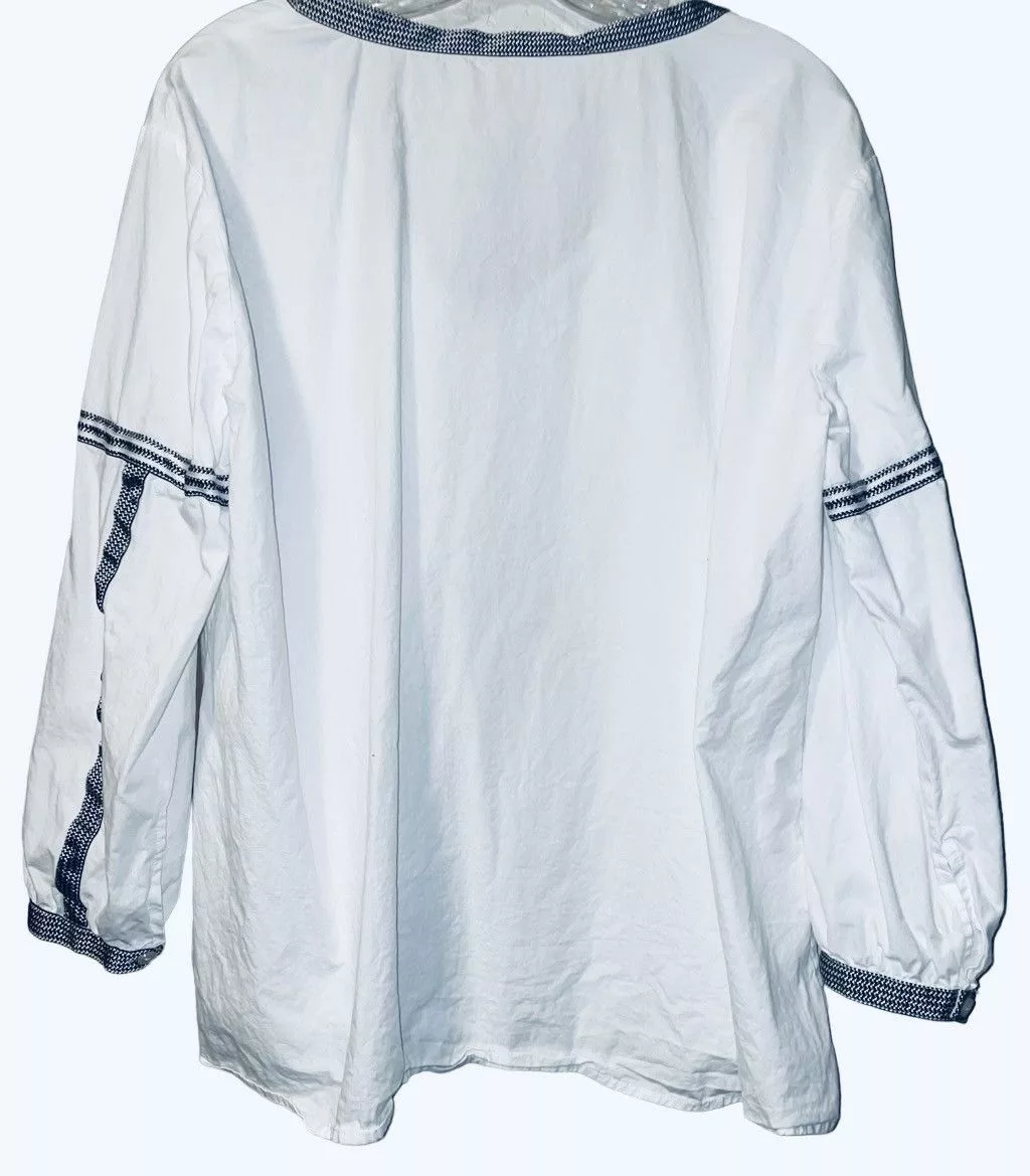 Other Blouses Other Kaftan Cotton Tunic Top by Lino White