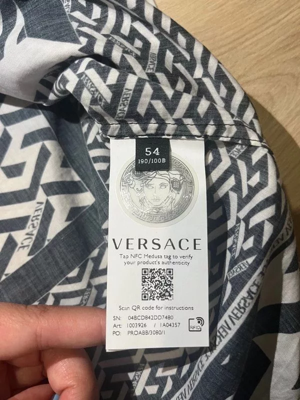 Versace Shirts Button Ups Versace shirt Black and White Multi
