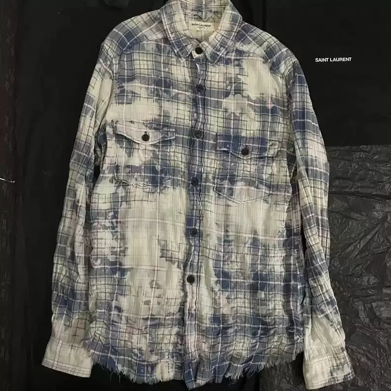 Saint Laurent Paris Shirts Button Ups Saint Laurent Paris Saint Laurent16ss blue rendering shirt