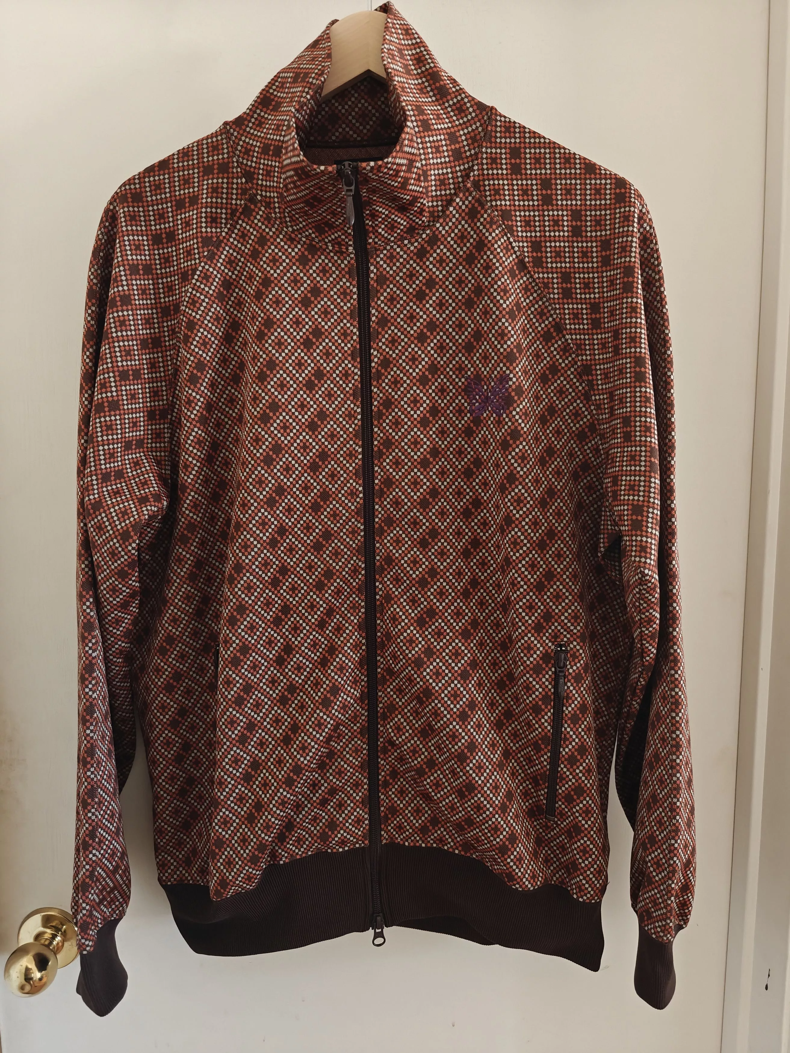 Needles Light Jackets Needles Track Jacket jacquard Brown