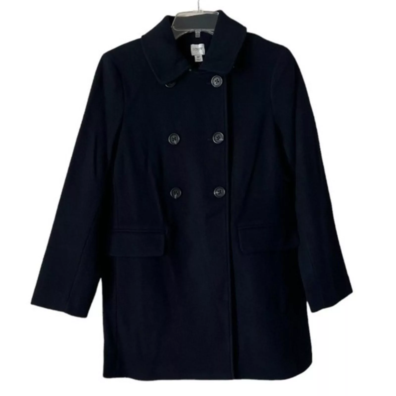 J.Crew Jackets J.CREW Petite Navy Wool-Blend Topcoat w/ Tags, 6P Blue