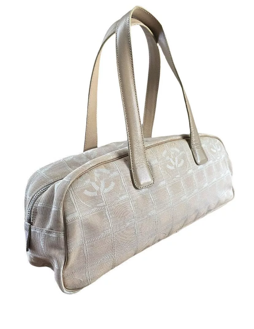 Chanel Shoulder Bags Chanel CC Canvas Baguette Bag Beige