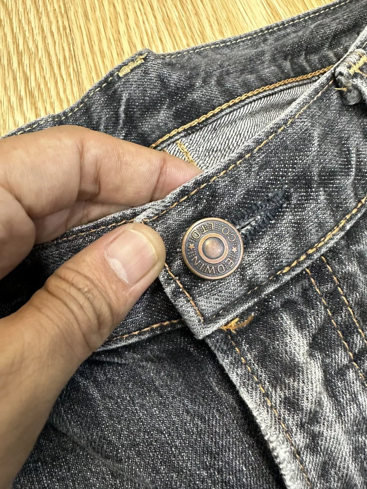 Edwin Denim Edwin × Japanese Brand × Vintage Vintage EDWIN 403 INTERNATIONAL BASIC DENIM Size 36 J651 Gray