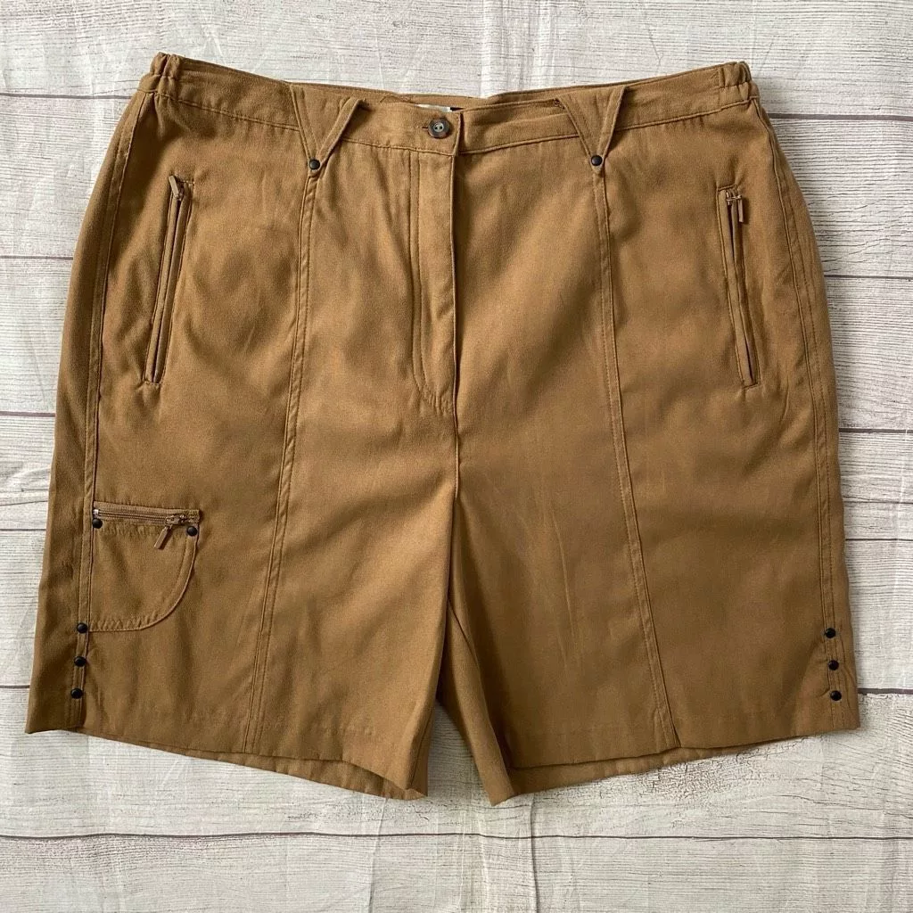 Other Shorts Other Jamie Sadock women 12 microfiber multi pocket golf shorts br Brown