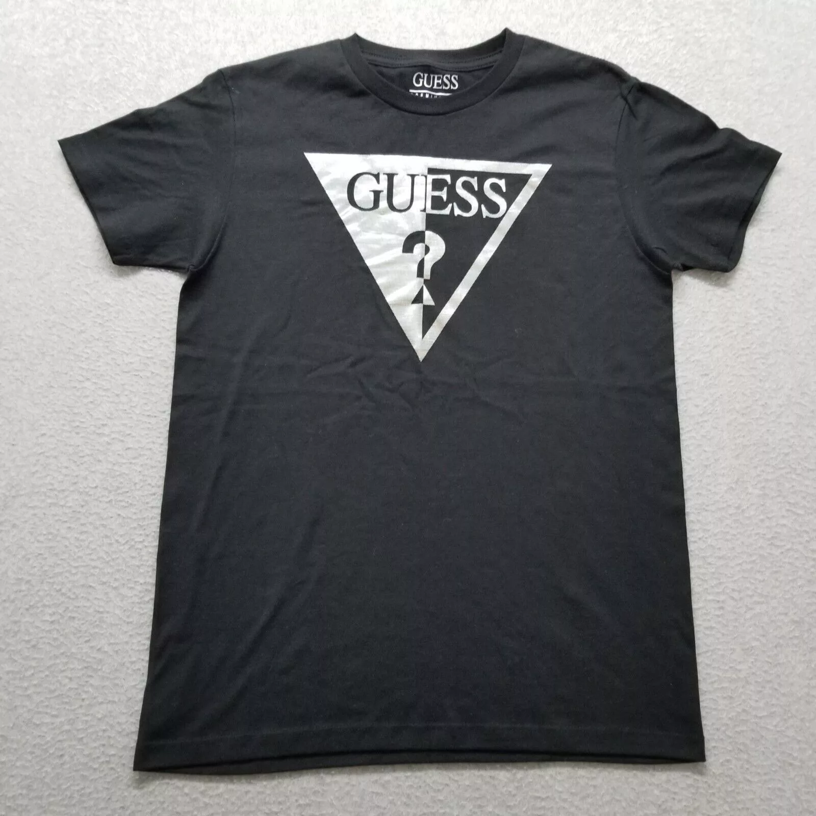 Guess Short Sleeve T Shirts Guess Shirt Womens Small Short Sleeve Spell Out Logo Black
