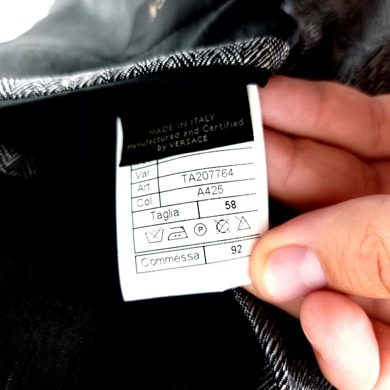 Versace Blazers Versace Hand Made Wool Silk 2 Button Blazer 44R Metallic Sil Silver