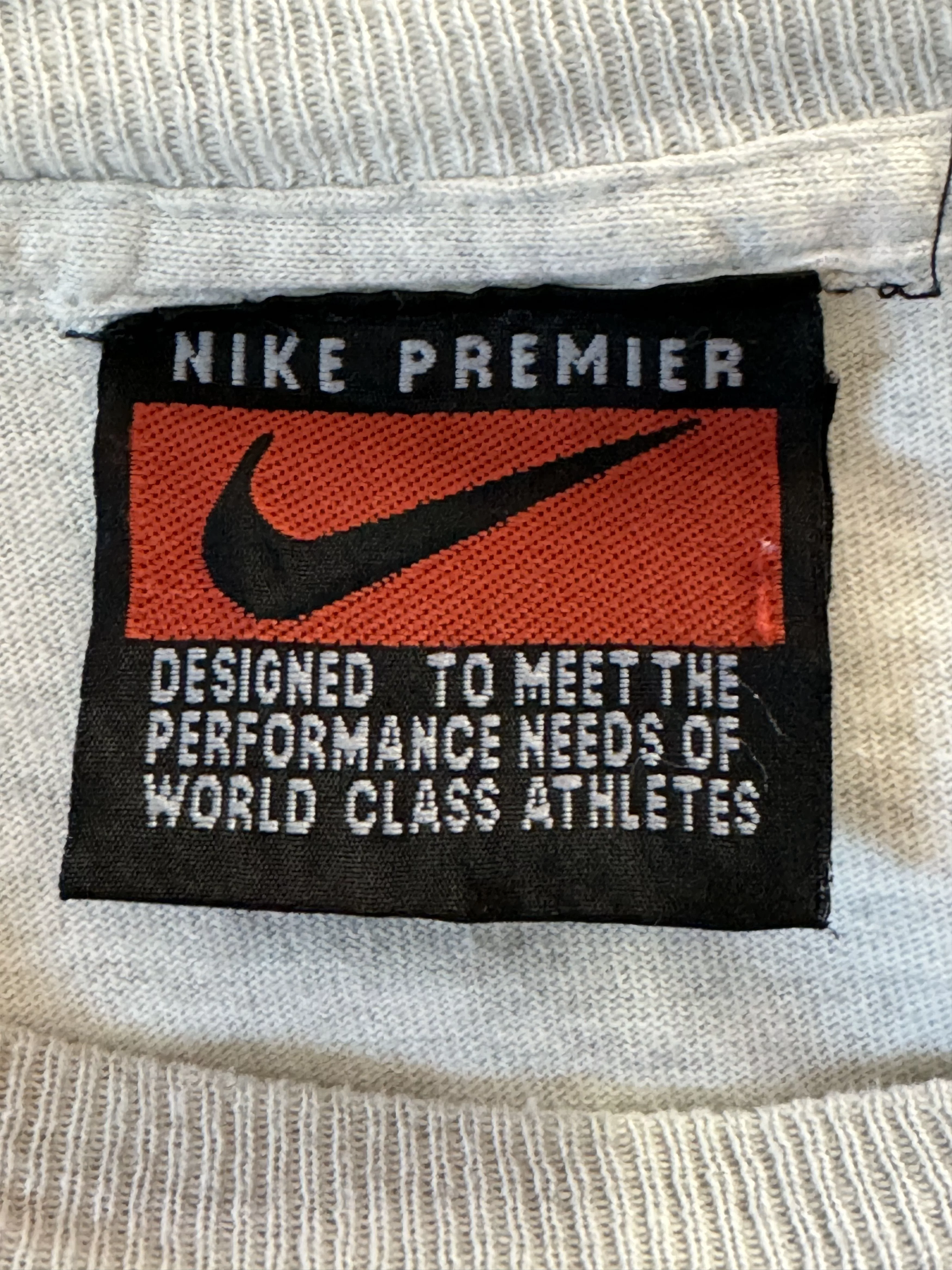 Nike Short Sleeve T Shirts Nike × Vintage 90s Nike Premier Vintage Men's T-Shirt - XL White