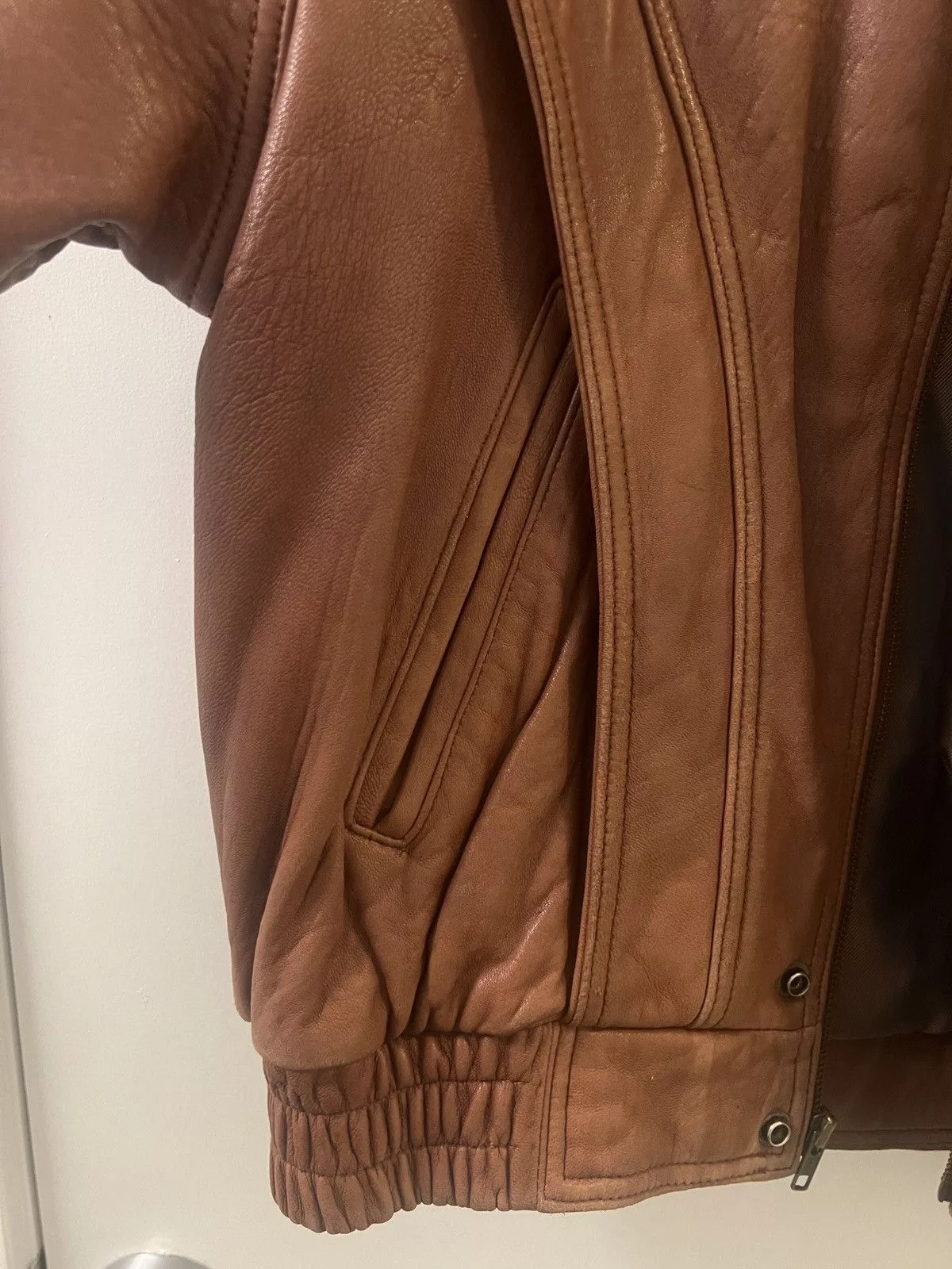 Vintage Leather Jackets Vintage Cropped leather jacket Brown