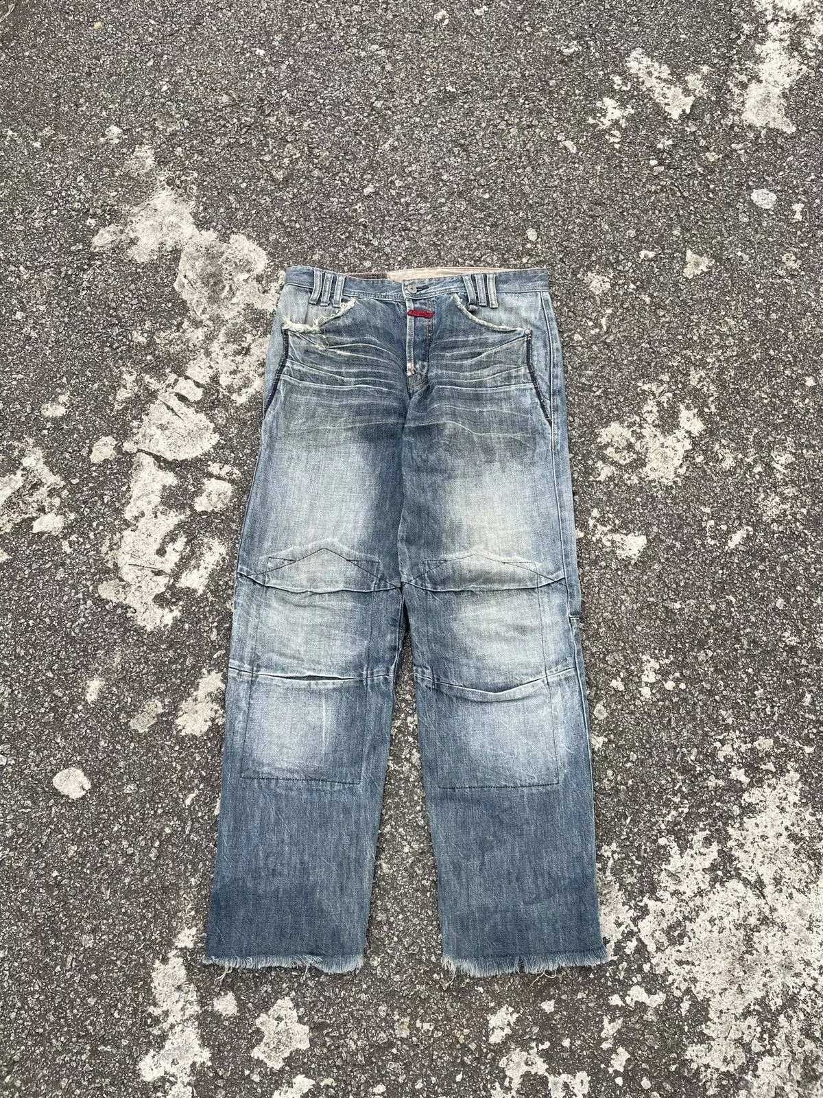 Marithe + Francois Girbaud Denim Marithe + Francois Girbaud Vintage Marithe Francois Girbaud Distressed Denim Blue