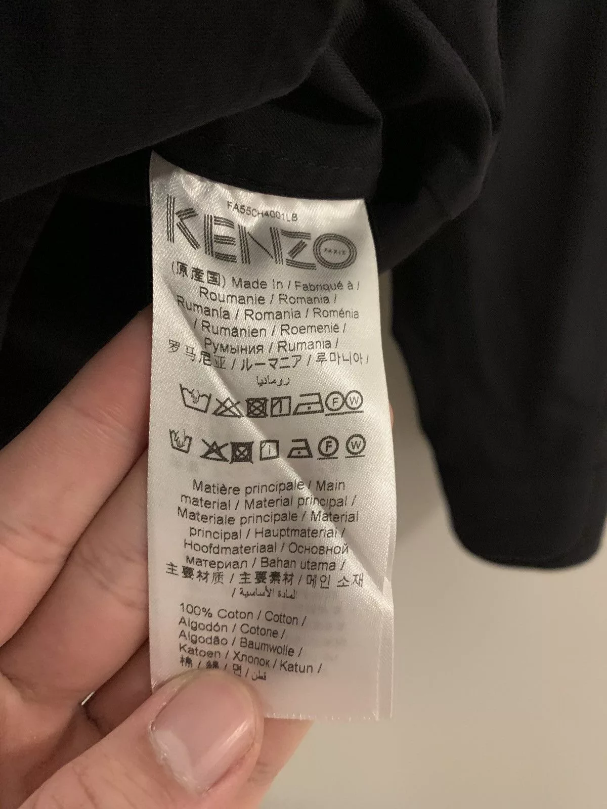 Kenzo Shirts Button Ups Kenzo Black Logo Crest Button Up