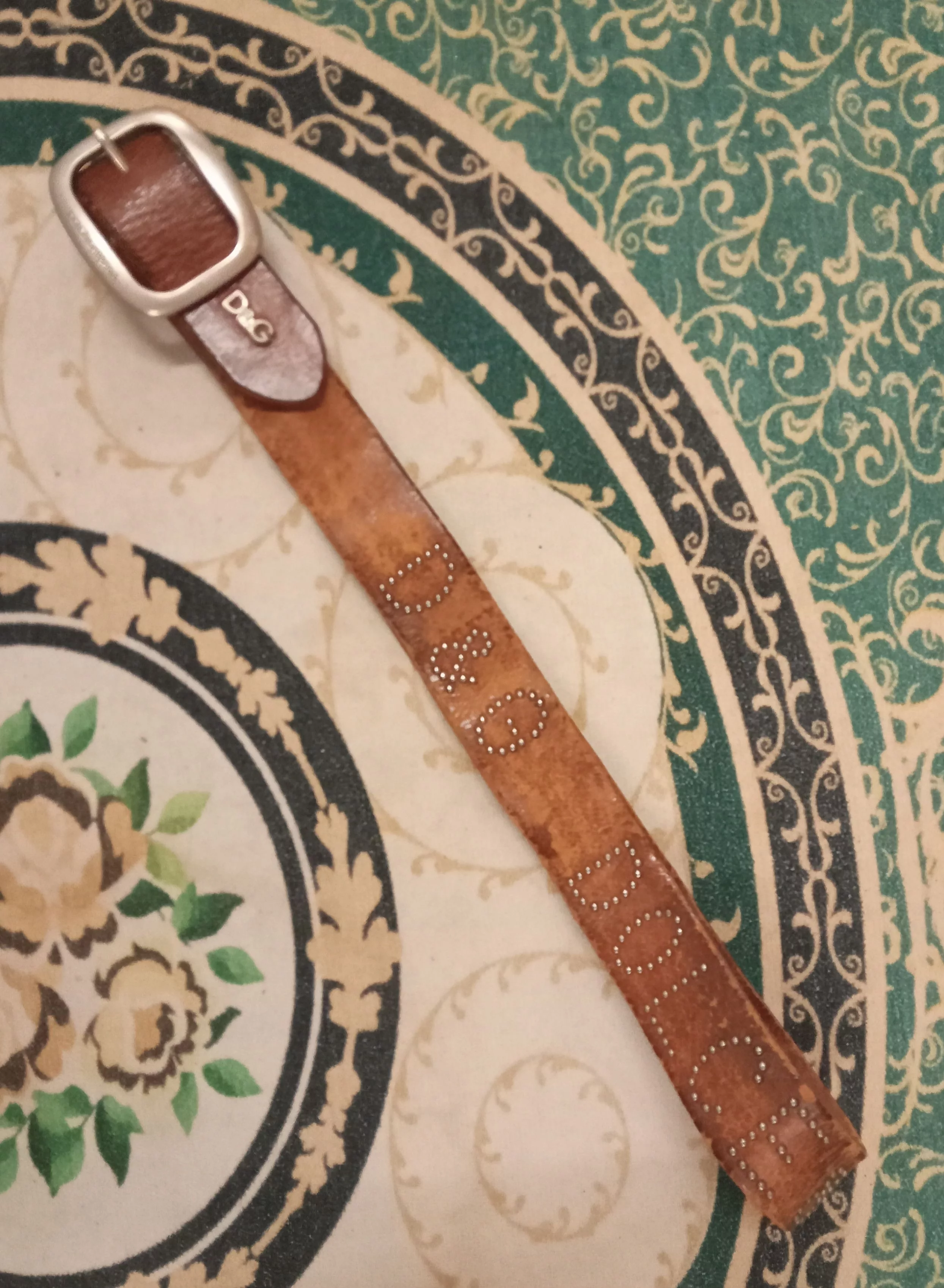 Dolce & Gabbana Belts Vintage Dolce & Gabbana Rare Studs Leather Belt Brown