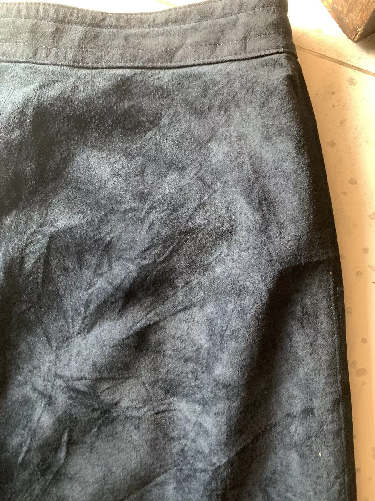Celine Midi Skirts Vintage celine double lining suede skirt Blue