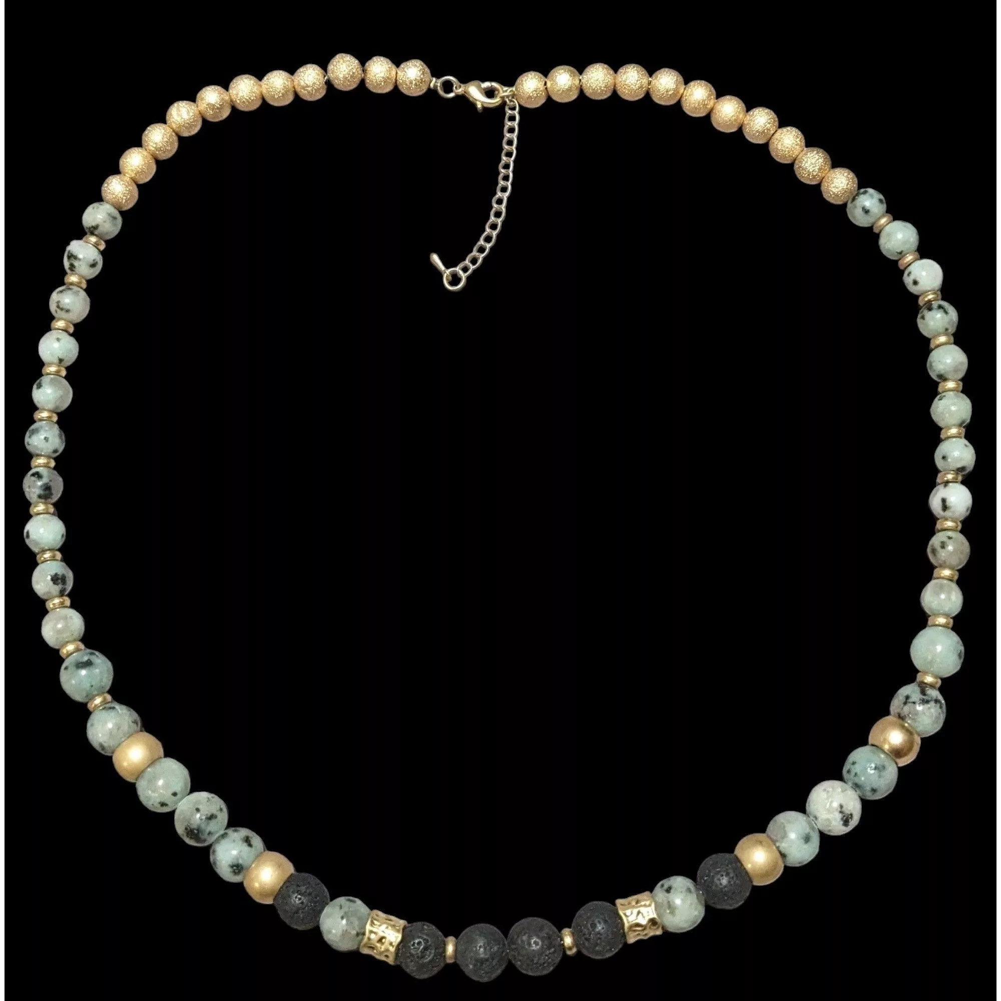 Other Necklaces Other Lava Agate Beaded Necklace Multi