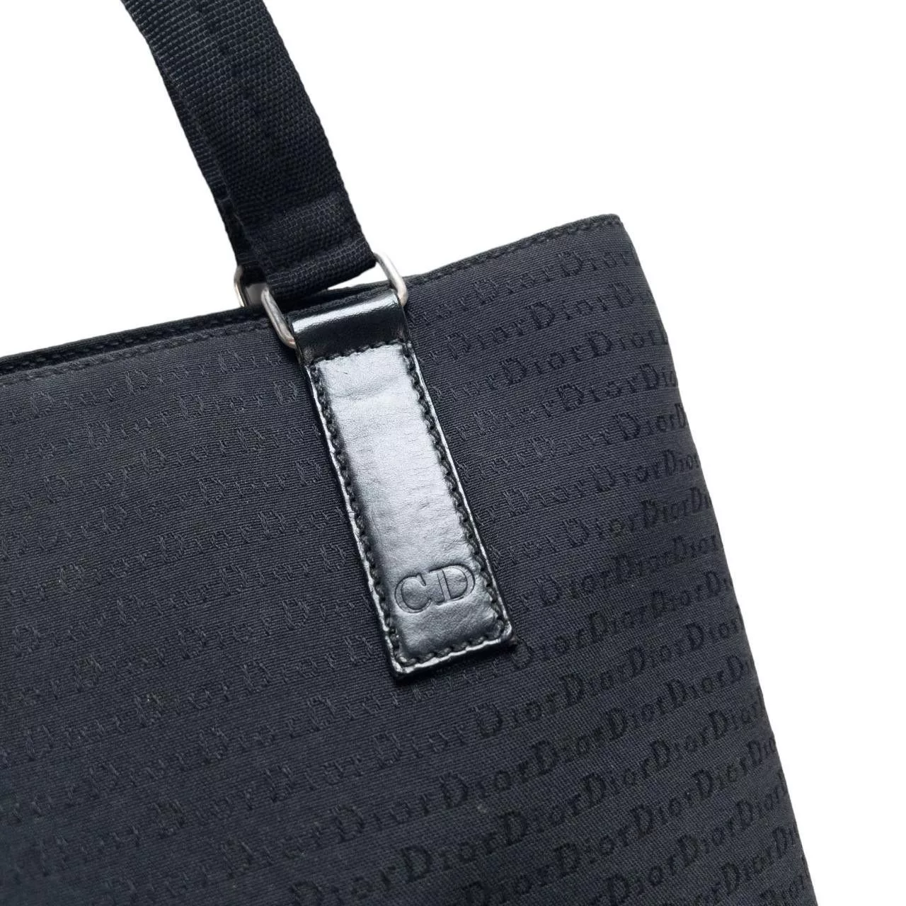 Dior Handle Bags Vintage Dior Monogram Shoulder Bag Black