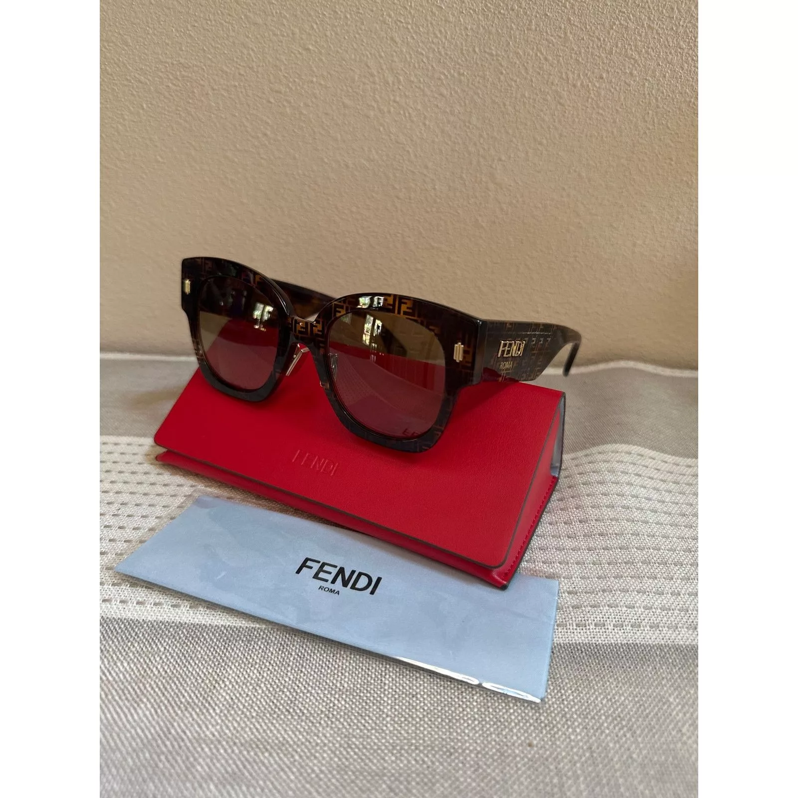 Fendi Sunglasses Fendi FF 0458G Monogram Sunglasses Gradient Brown w/ case