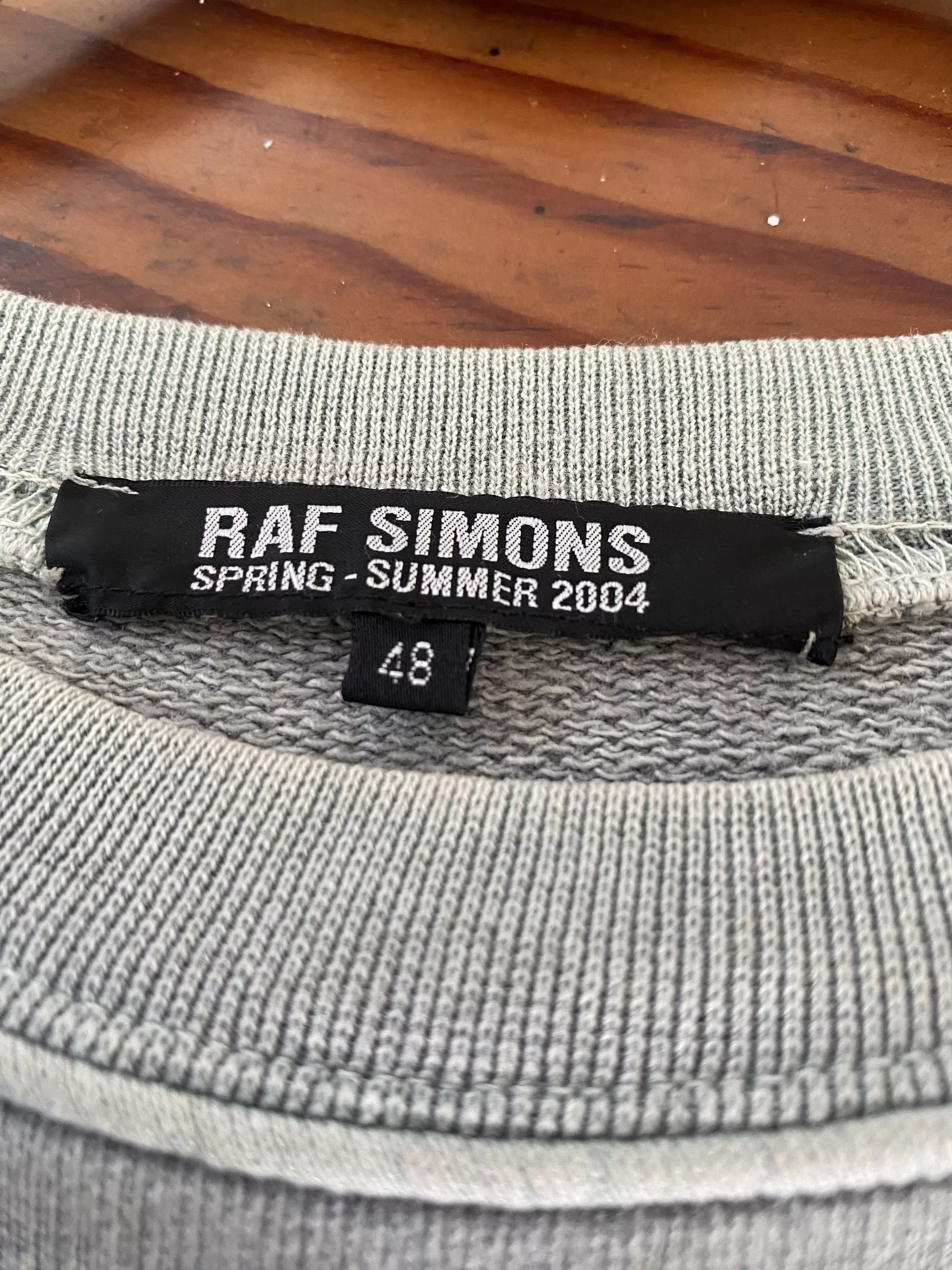 Raf Simons Sweatshirts Hoodies Raf Simons Blue grey, ‘Unbroken’ sweatshirt from spring summer 2004 Gray