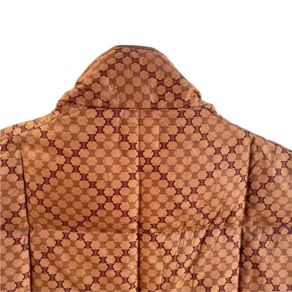 Celine Light Jackets Celine Monogram Puffer Down Crop Vest Brown