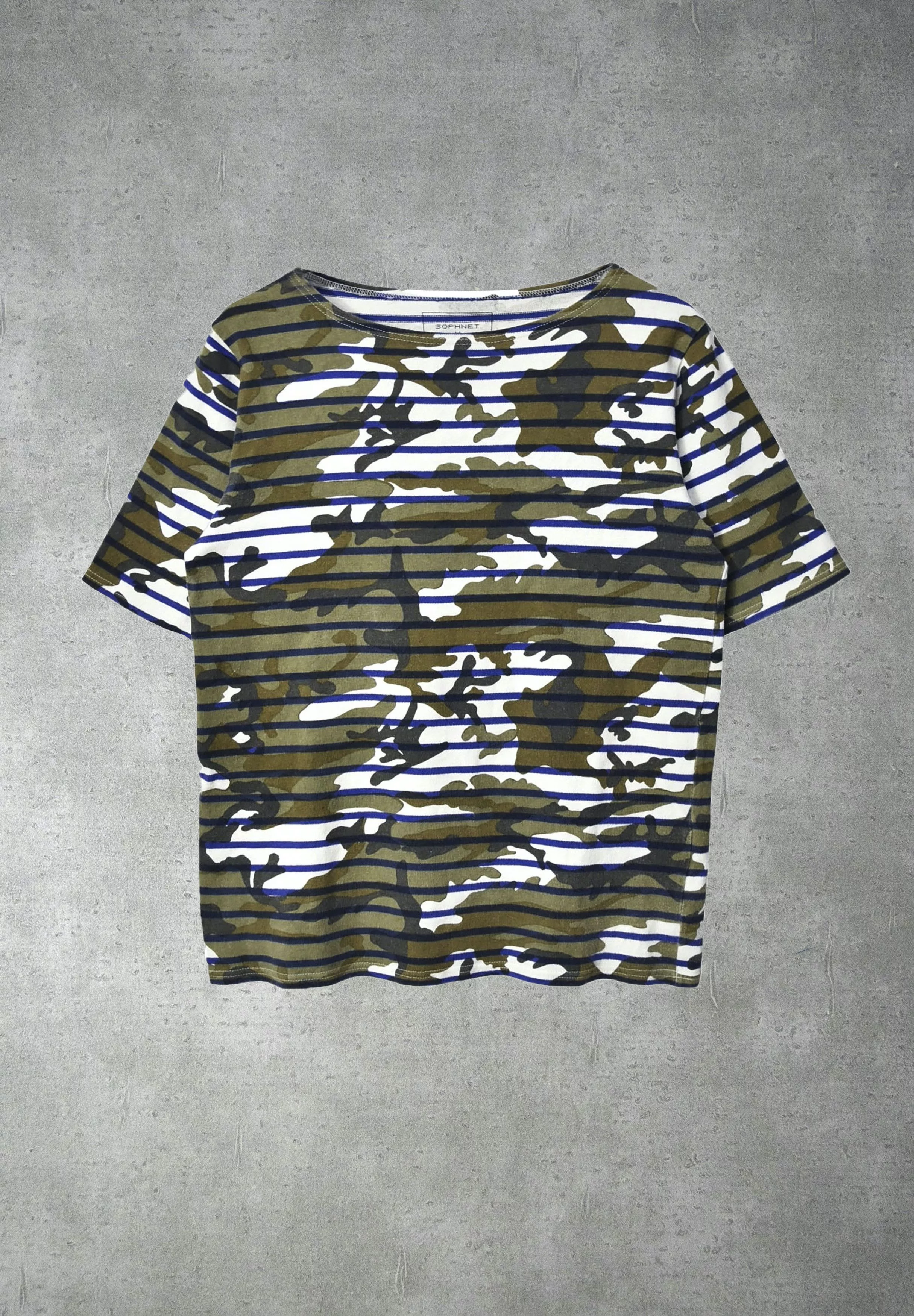 uniform experiment Short Sleeve T Shirts uniform experiment Sophnet/camo graphic stripe t-shirt/23618 - 0505 50 Multi