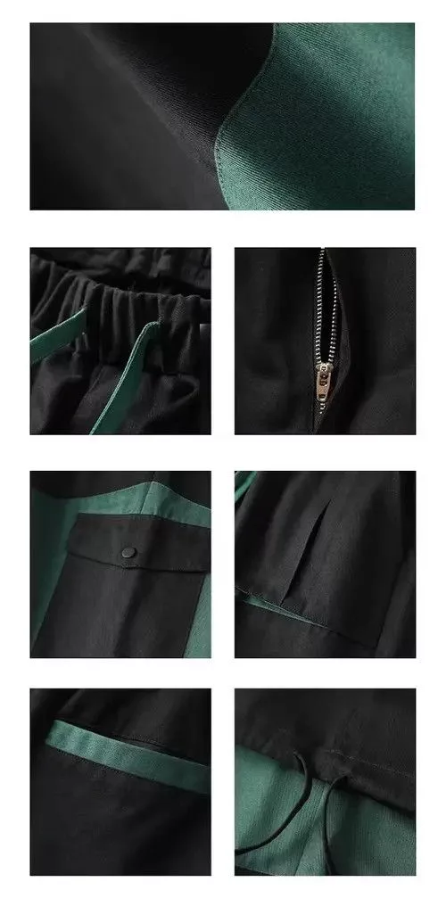 Other Casual Pants Other 20SS Simple Blue Japan Black Patchwork Worker Pants