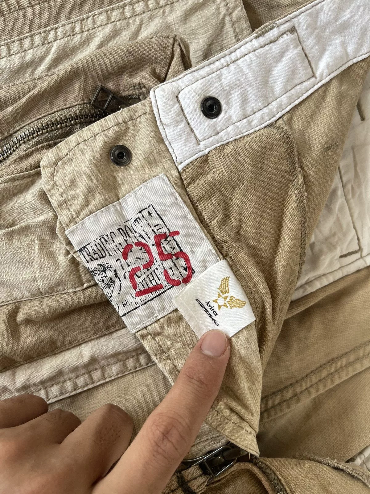 Buzz Rickson's Casual Pants Buzz Rickson's Vintage90s🔥AVIREX✖️EQUIPMENT🔥Patchworks Pocket Cargo Pants Beige Avant-Garde