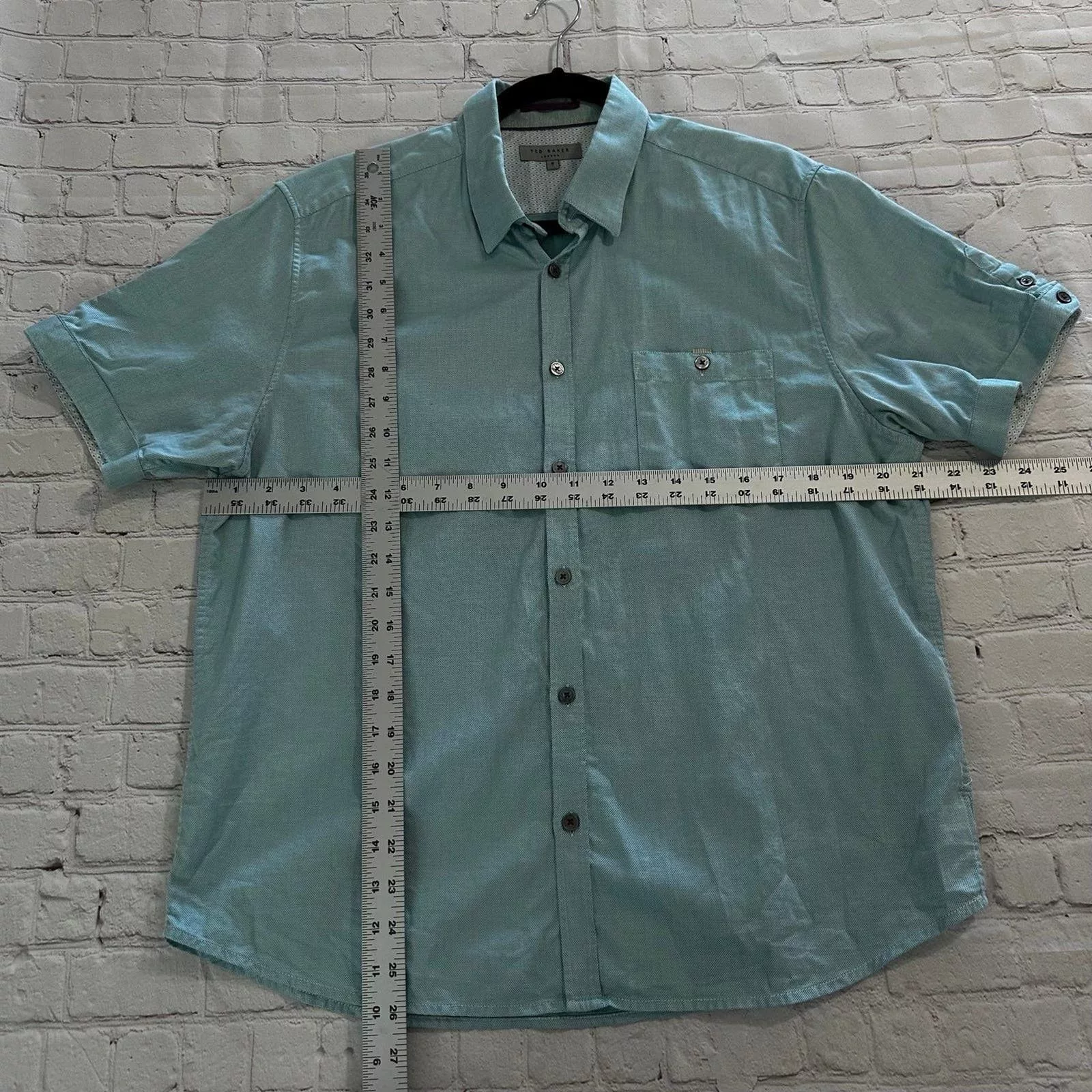 Ted Baker Shirts Button Ups Mens ted baker, short sleeve button down size 5 Beige