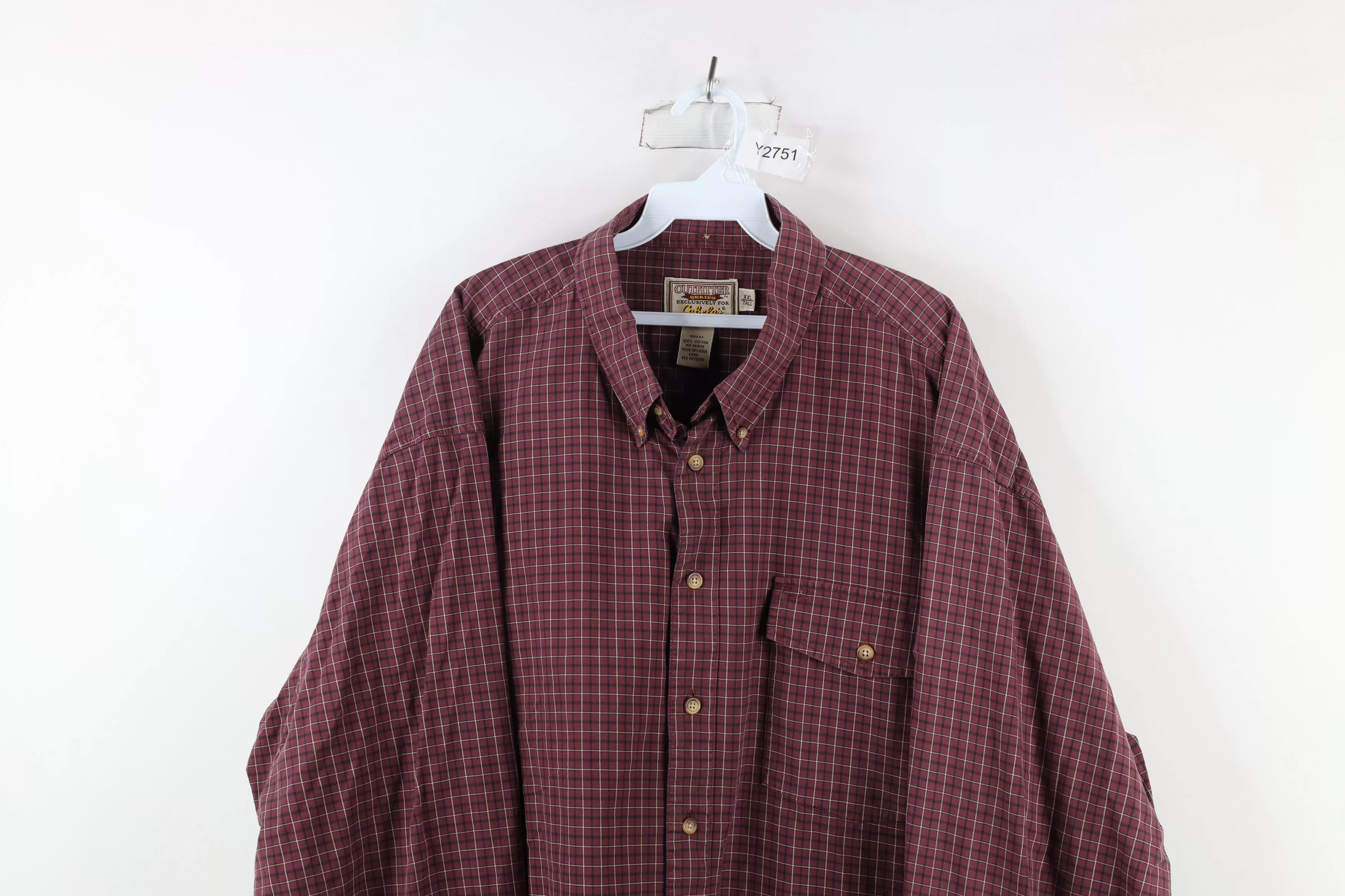 Cabelas Shirts Button Ups Cabelas × Vintage Vintage Cabelas Faded Collared Button Down Shirt Red Plaid