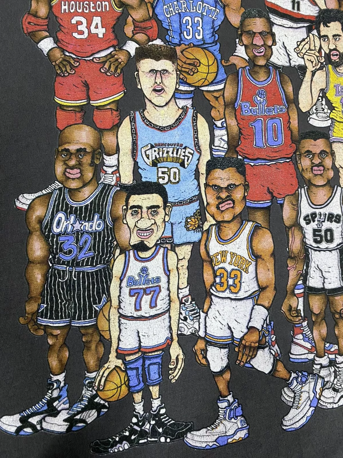 NBA Short Sleeve T Shirts NBA LEGENDS Gray