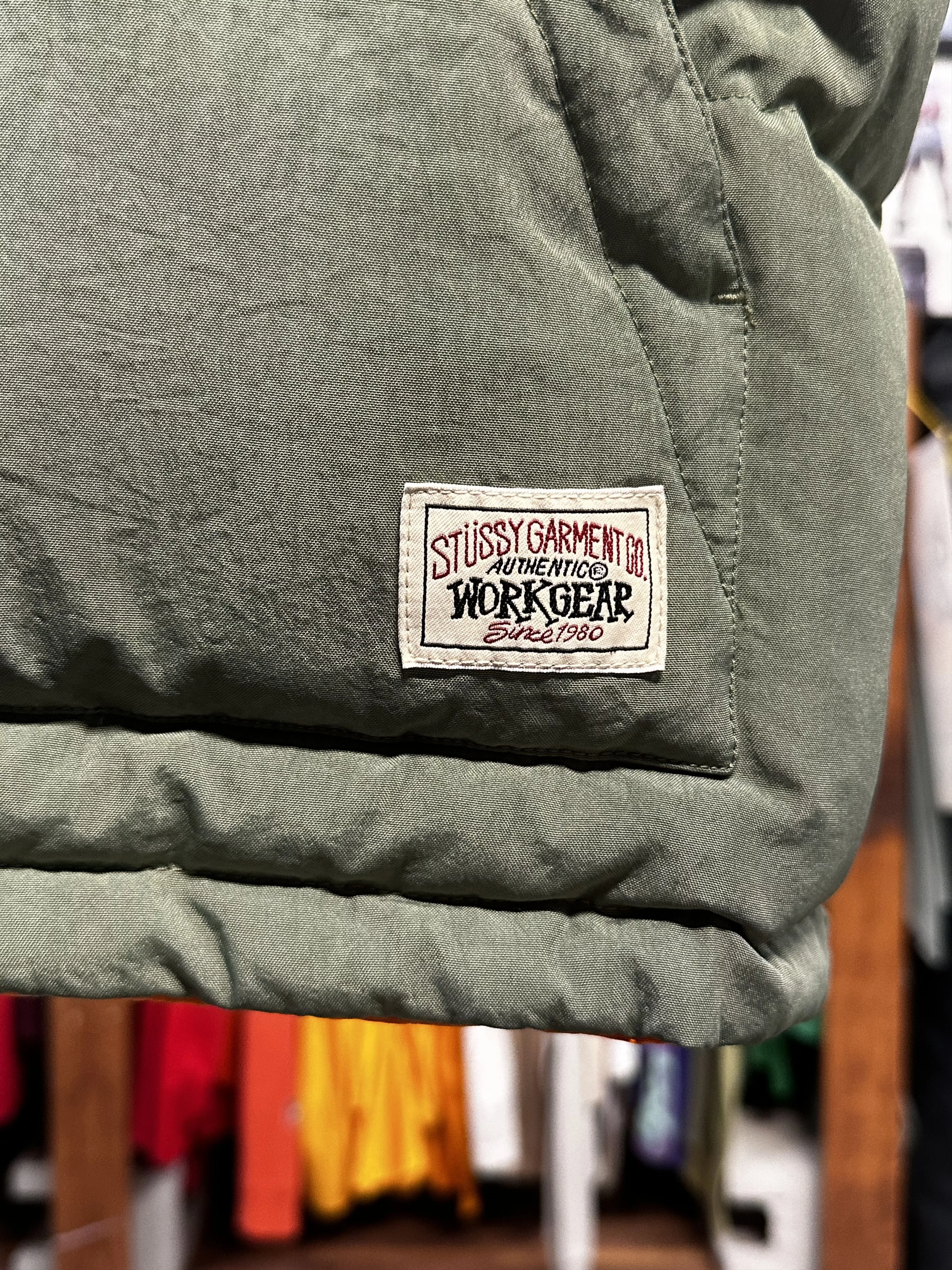 Stussy Vests Stussy Reversible Down Workgear Vest Green