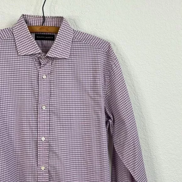 Ralph Lauren Black Label Shirts Button Ups Ralph Lauren Black Label Button Down Shirt Plaid Gridded Pink