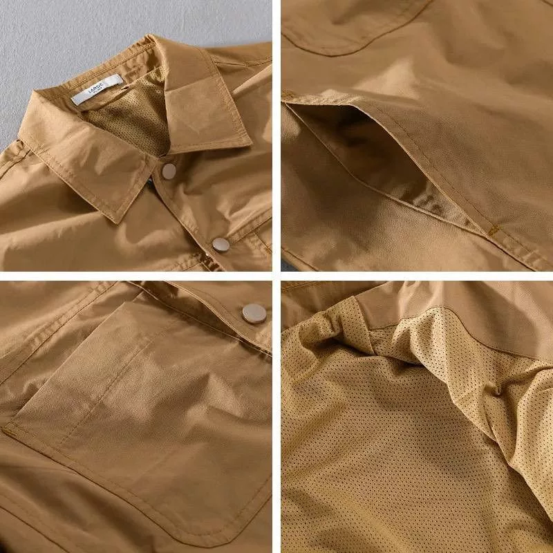 Japanese Brand Denim Jackets Japanese Brand × Vintage cotton demi jacket Brown Streetwear