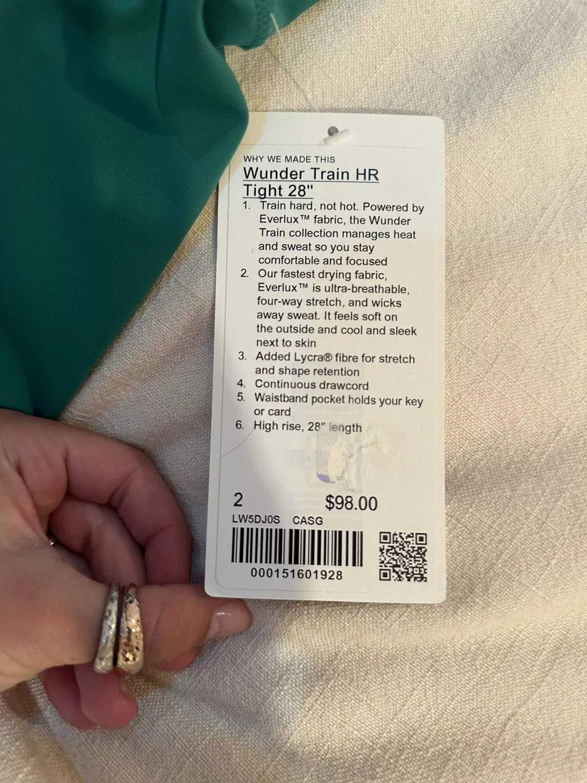 Lululemon Leggings Green Lululemon Wunder Train Leggings