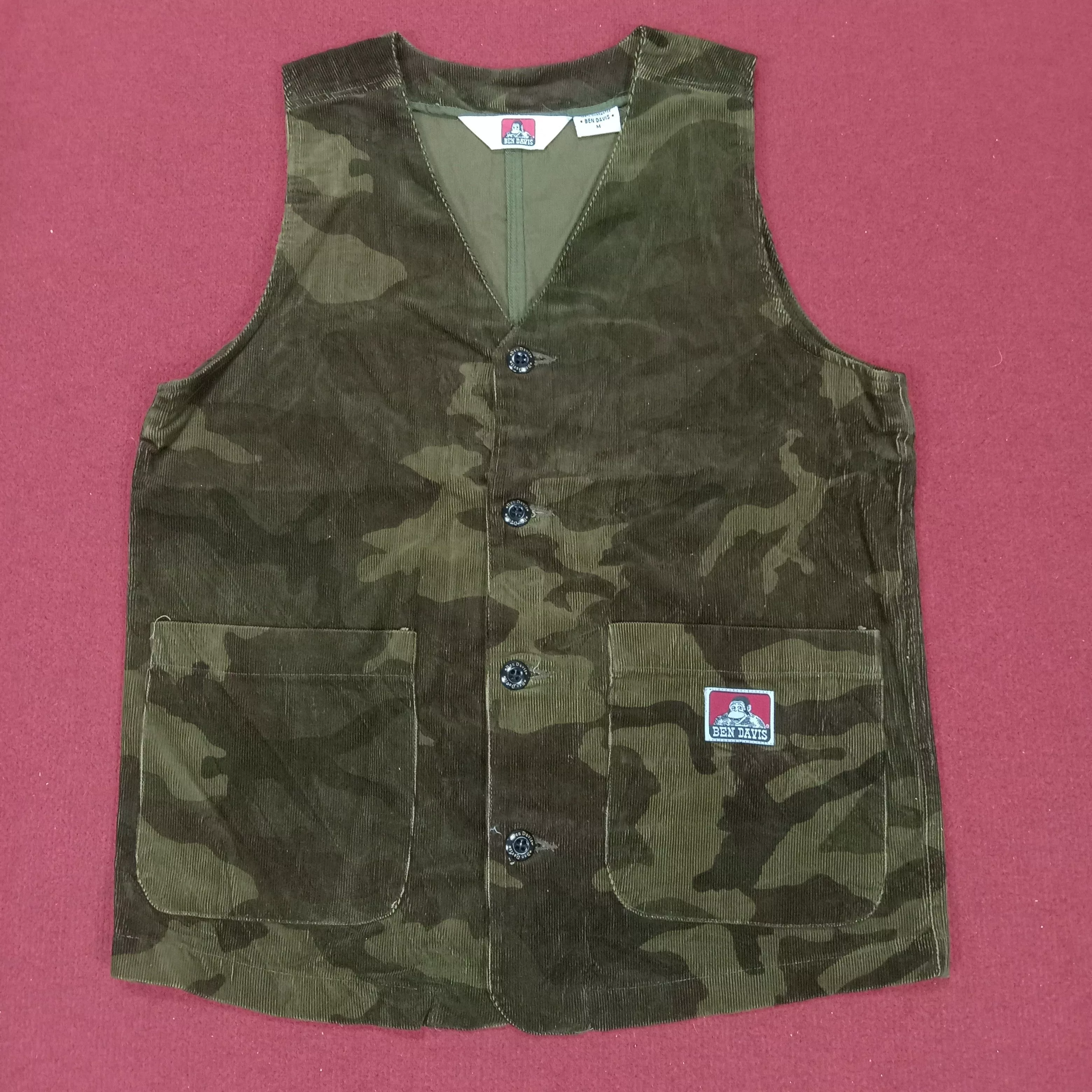 Ben Davis Vests Ben Davis × Vintage Ben Davis Camo Style Double Pocket Vest Multi Streetwear