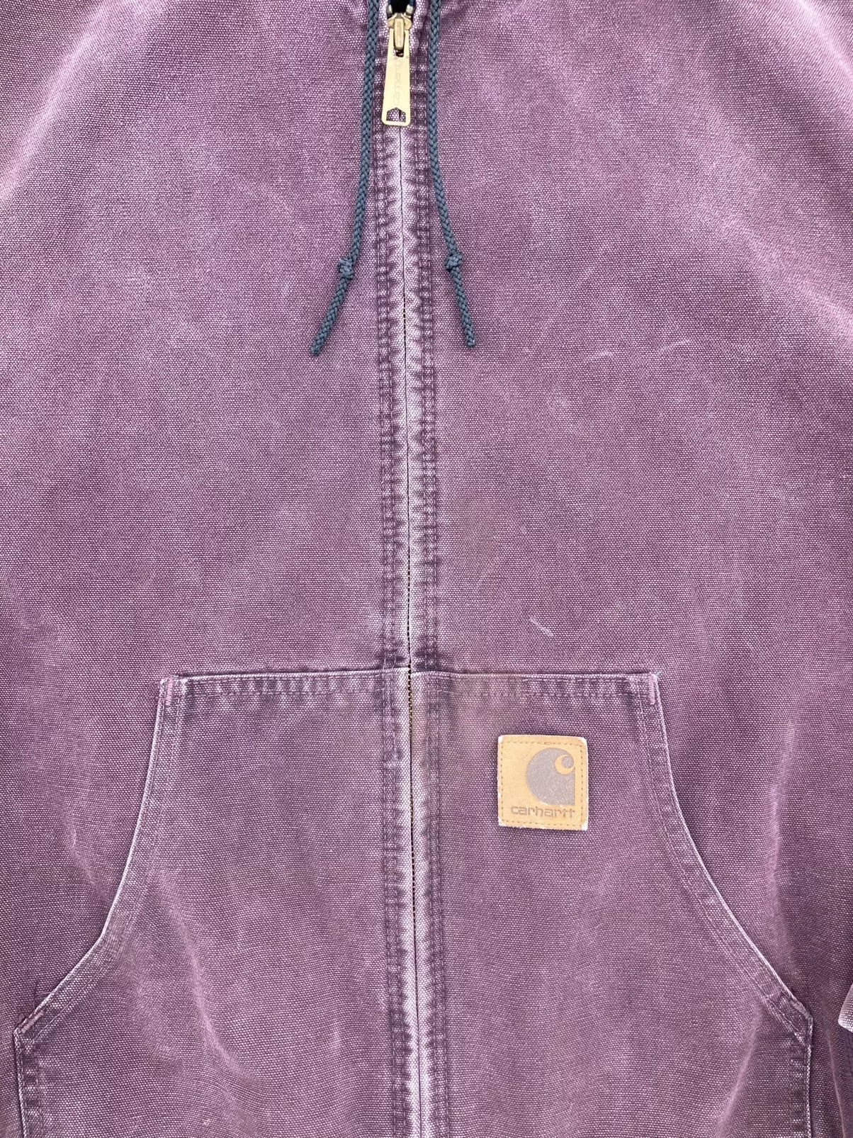 Carhartt Light Jackets Carhartt × Vintage Burgandy Active Jacket Purple Carhartt Hooded Jacket J06 BRG Streetwear