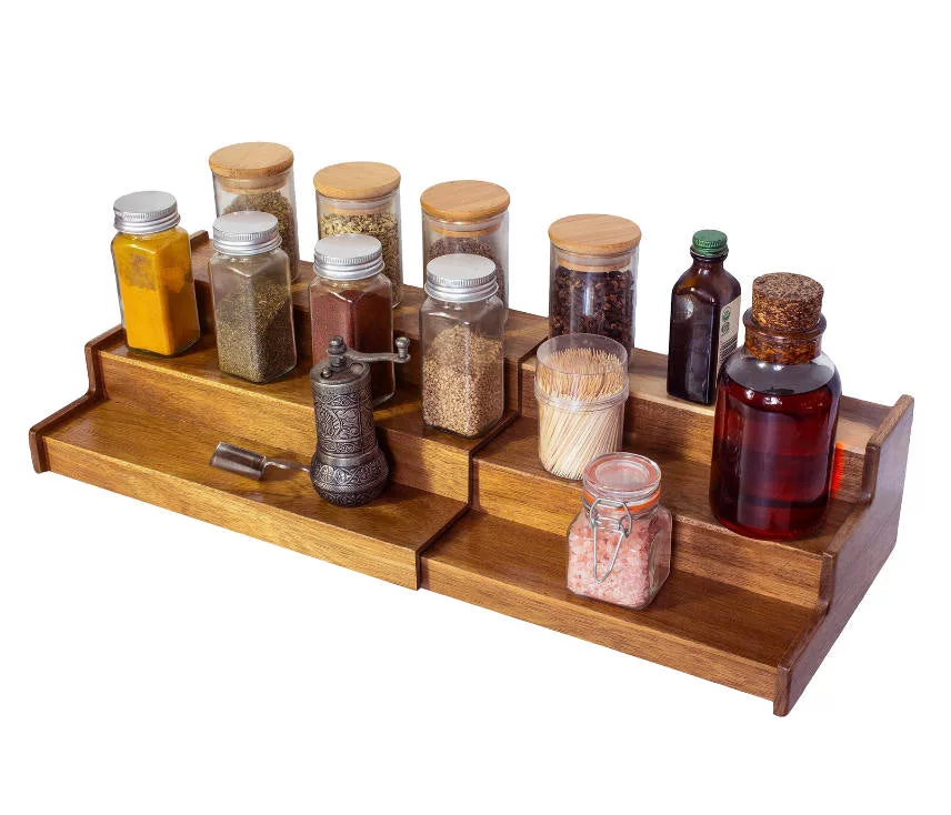Acacia 3-Tier Expandable Spice Rack
