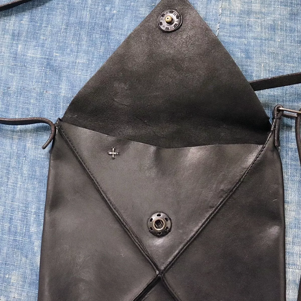 Ma+ Bags Luggage Ma+ M.A+ maurizio amadei Envelope Leather Bag（Horsehide） Black