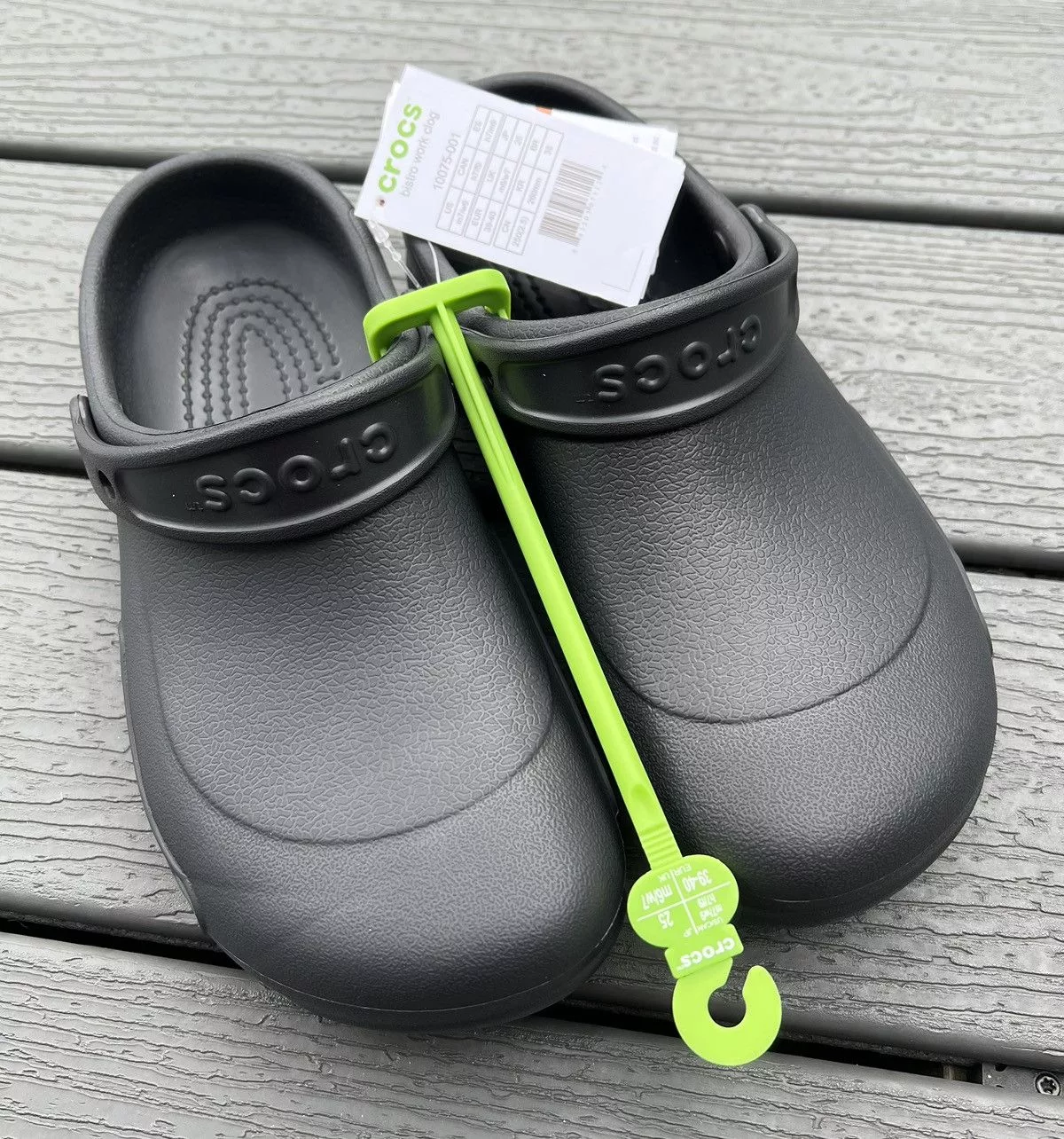 Crocs Slip Ons Crocs Slip Resistant Bistro Work Clog Size M 7 W 9 10075 001 Black