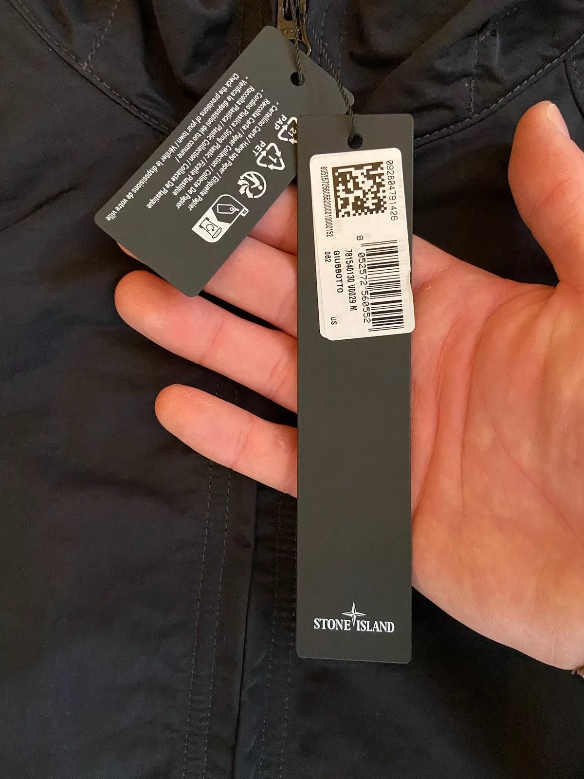 Stone Island Light Jackets Stone Island Nylon Black Jacket