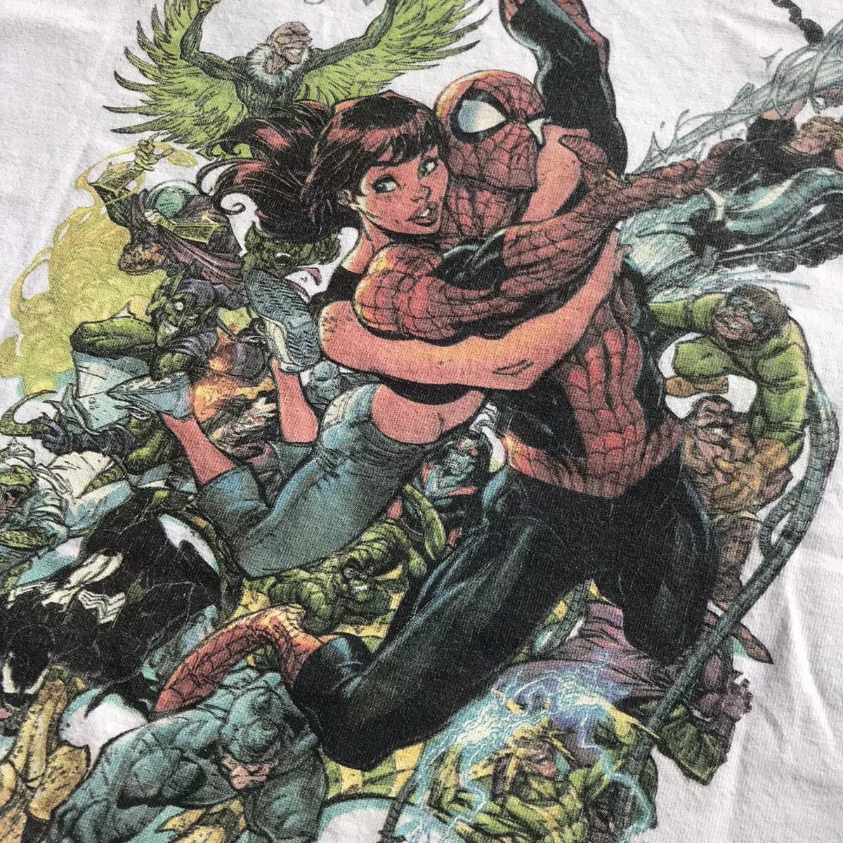 Marvel Comics Short Sleeve T Shirts Marvel Comics × Universal Studios Vintage 2003 Marvel - Spider Man Universal Studio White