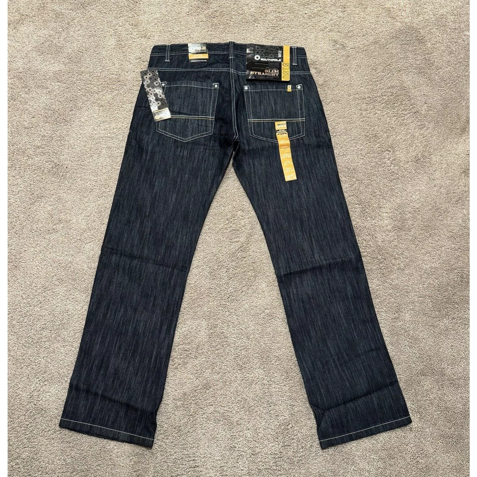 Vintage Y2K Southpole Denim Slim Straight Jeans Size 38x34 Blue