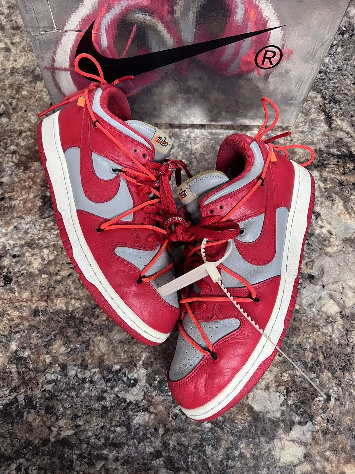 Off-White Low Top Sneakers Off-white Nike dunk university red size 12 authentic