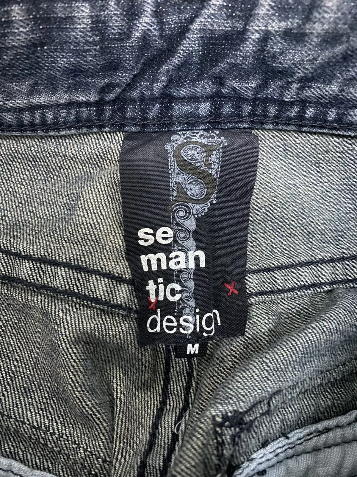 Vintage Denim Offer‼️Vintage Semantic Design Distressed Denim Jeans Blue