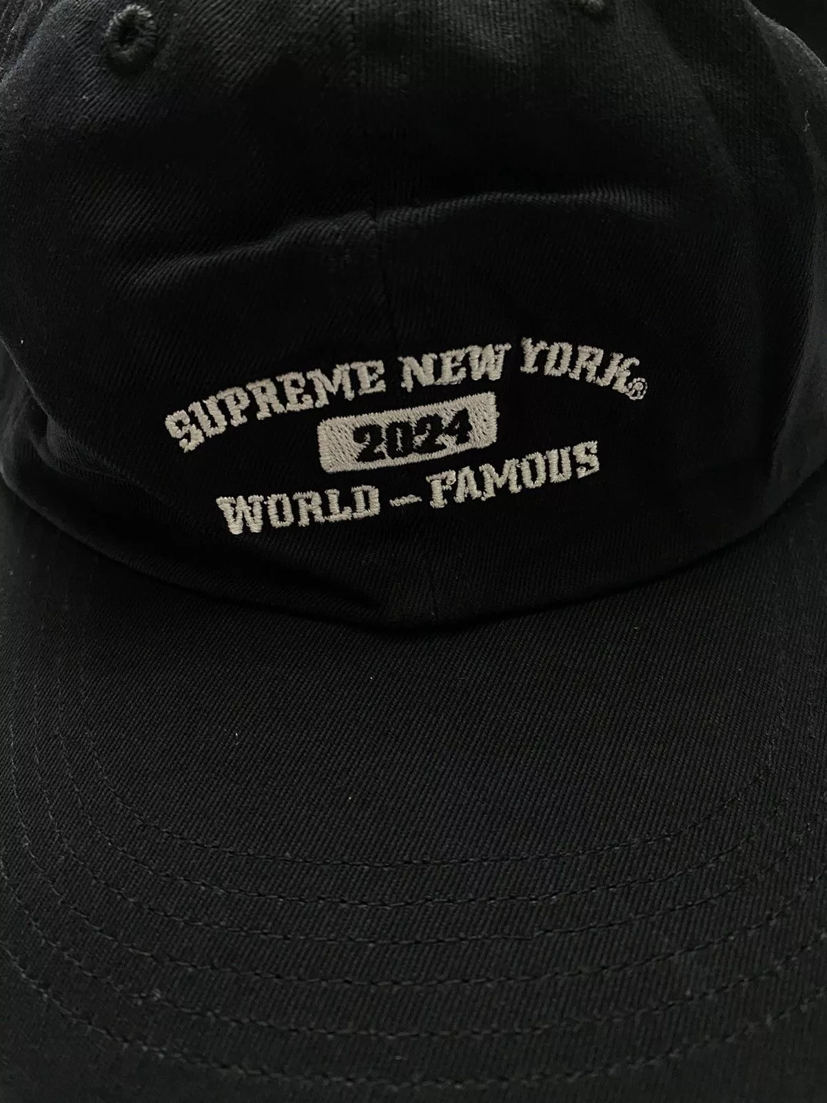 Supreme Hats SUPREME 6 PANEL HAT. White