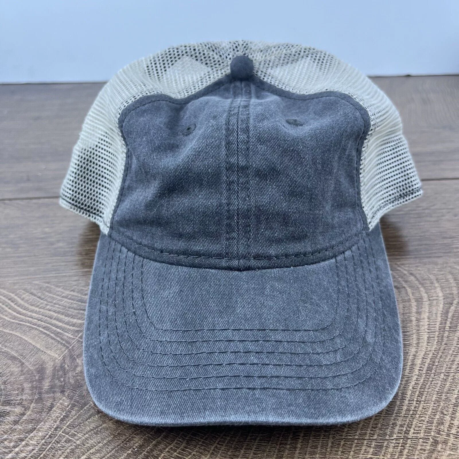 Other Hats Other Plain Gray Baseball Hat Cap Snapback Hat Gray Adjustable Hat