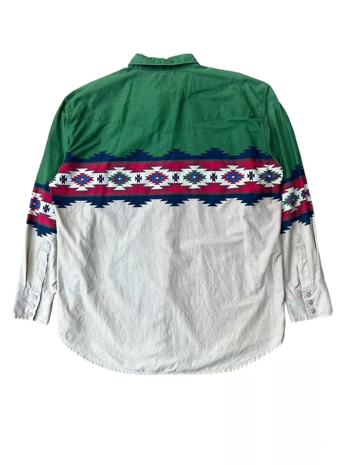 Rustler Shirts Button Ups Rustler × Vintage × Wrangler Vintage 1980s Rustler by Wrangler Shirts Green