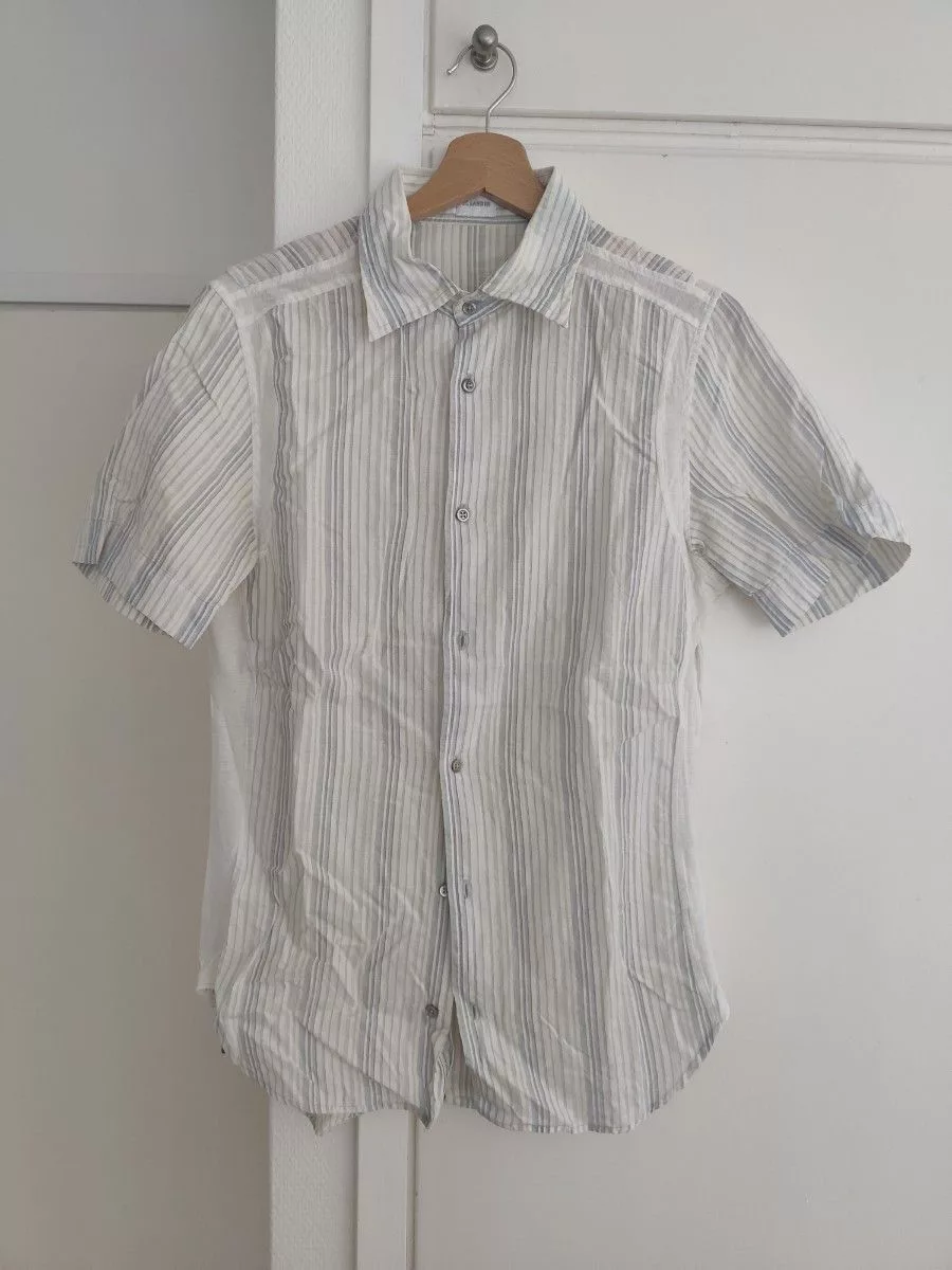 Jil Sander Shirts Button Ups Jil Sander Stripe Short Sleeve shirts White