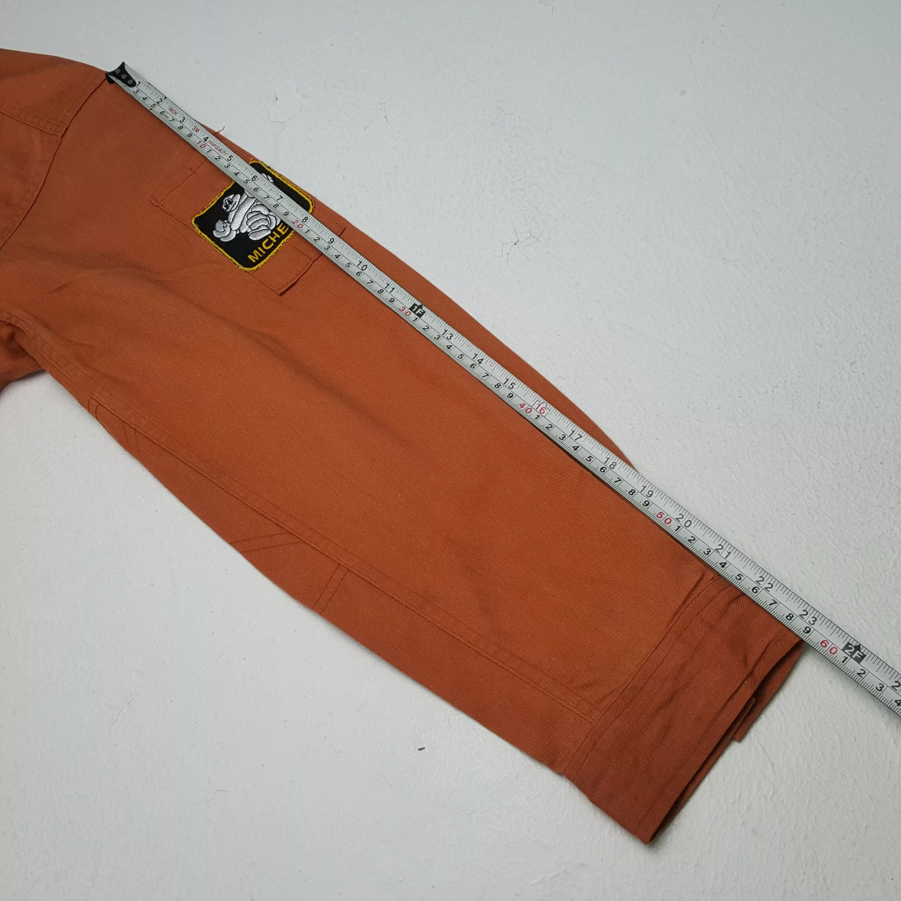 Nirvana Light Jackets Nirvana × Vintage NIRVANA MICHELIN Workwear Style Coverall Jacket Orange