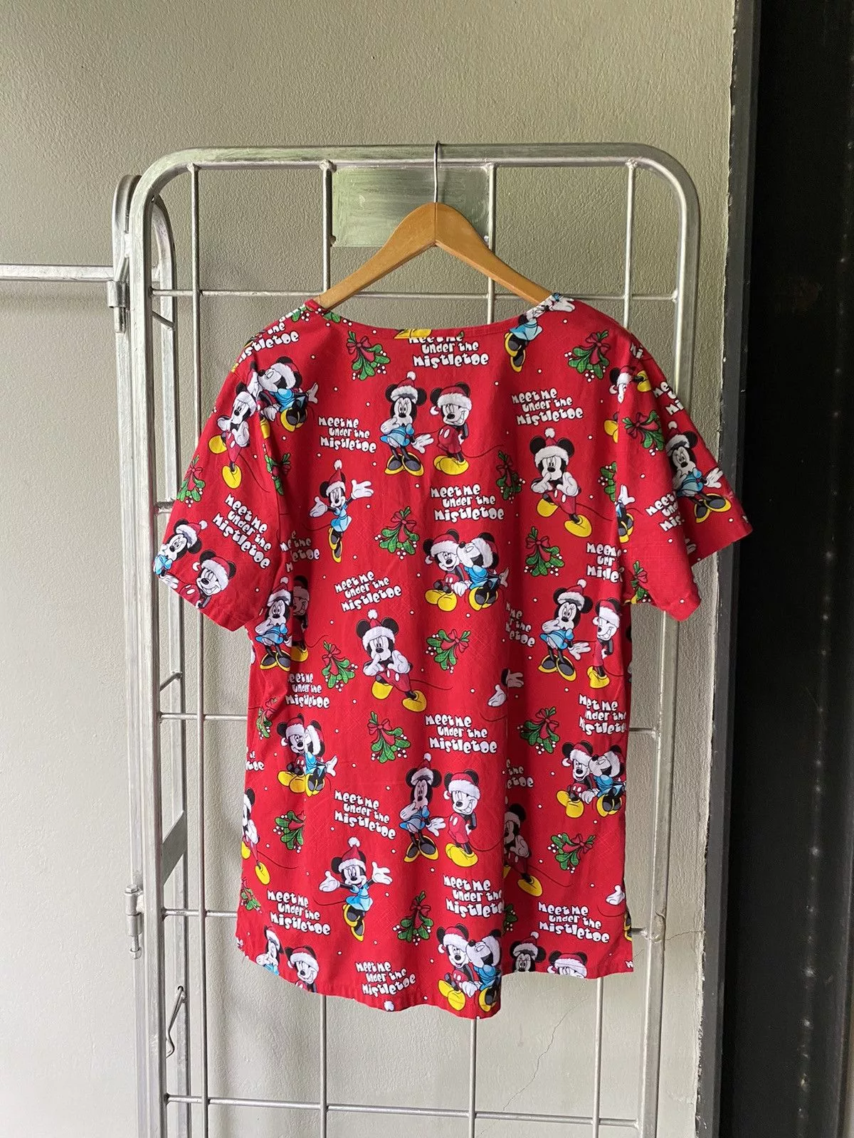 Mickey Mouse Blouses Mickey Mouse vintage v neck blouse Red