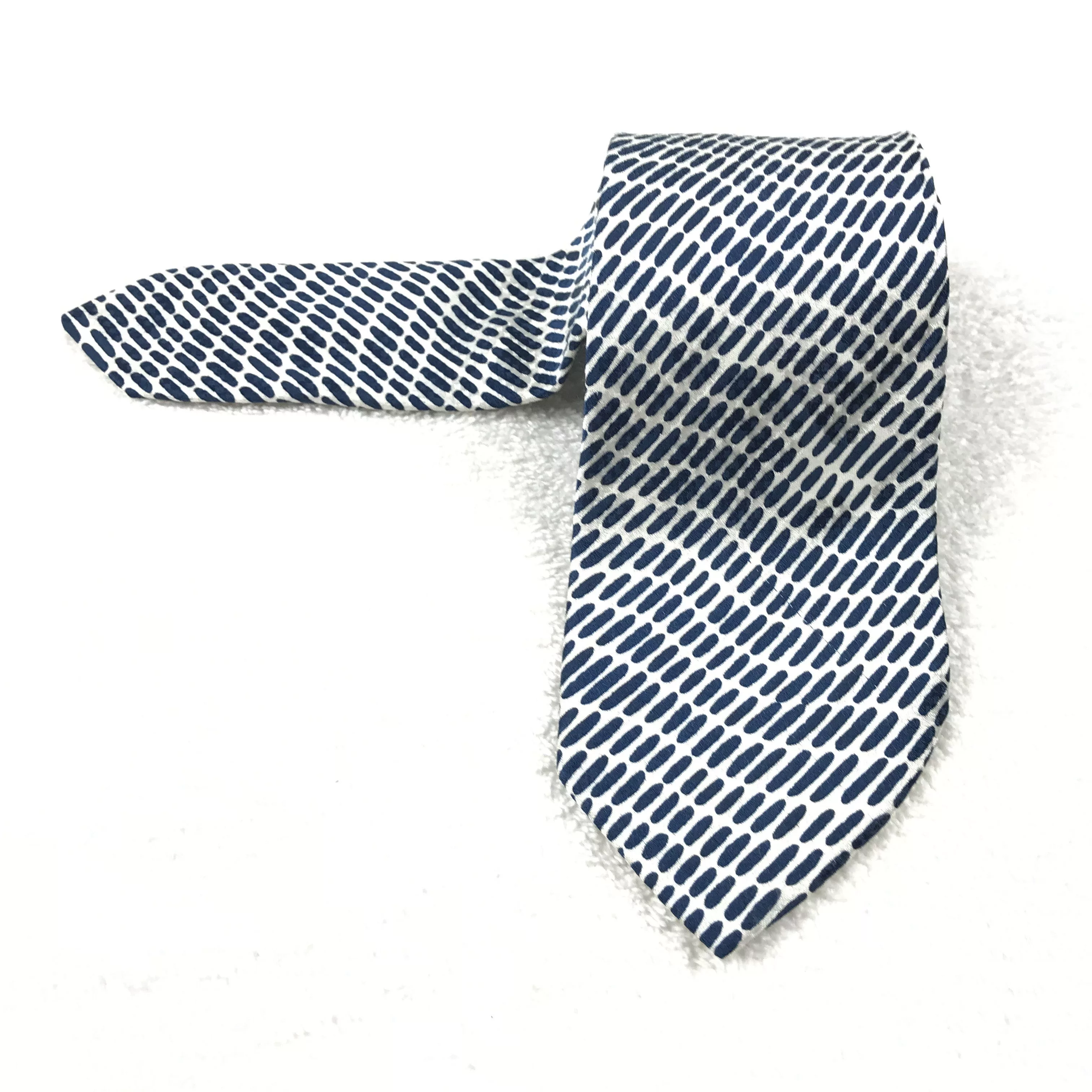 Designer Ties Pocketsquares Designer × Vintage Vintage Dominique France Silk Necktie White