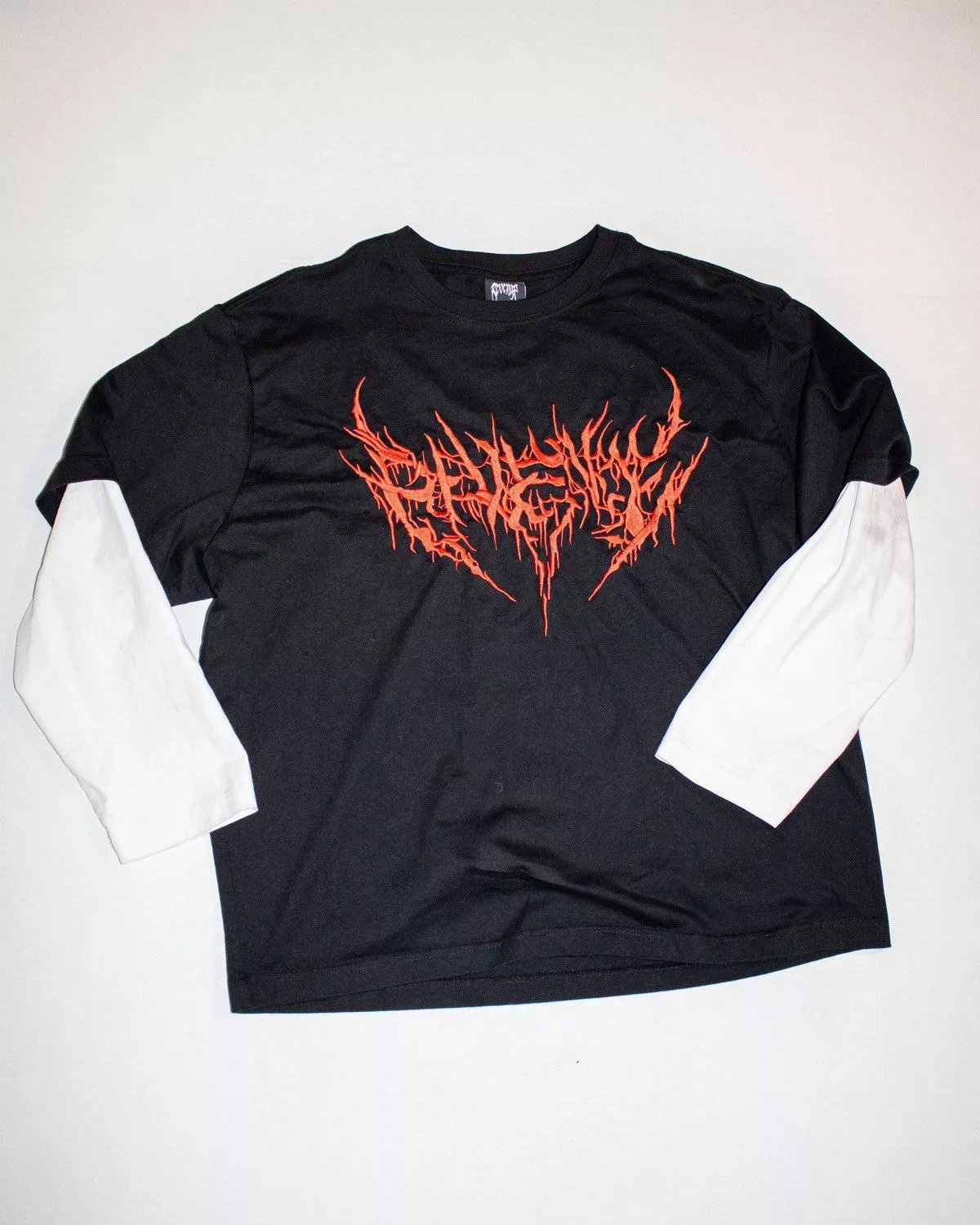 Revenge Long Sleeve T Shirts Revenge Metal Double Layer Long Sleeve T-Shirt Black