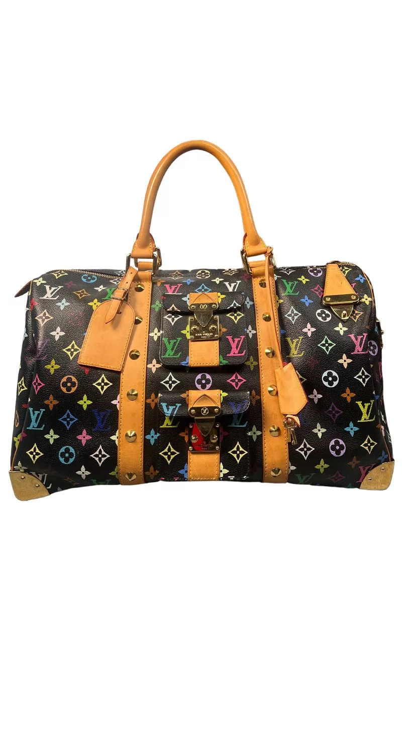 Louis Vuitton Handle Bags Louis Vuitton Duffle Keepall Multicolor Black